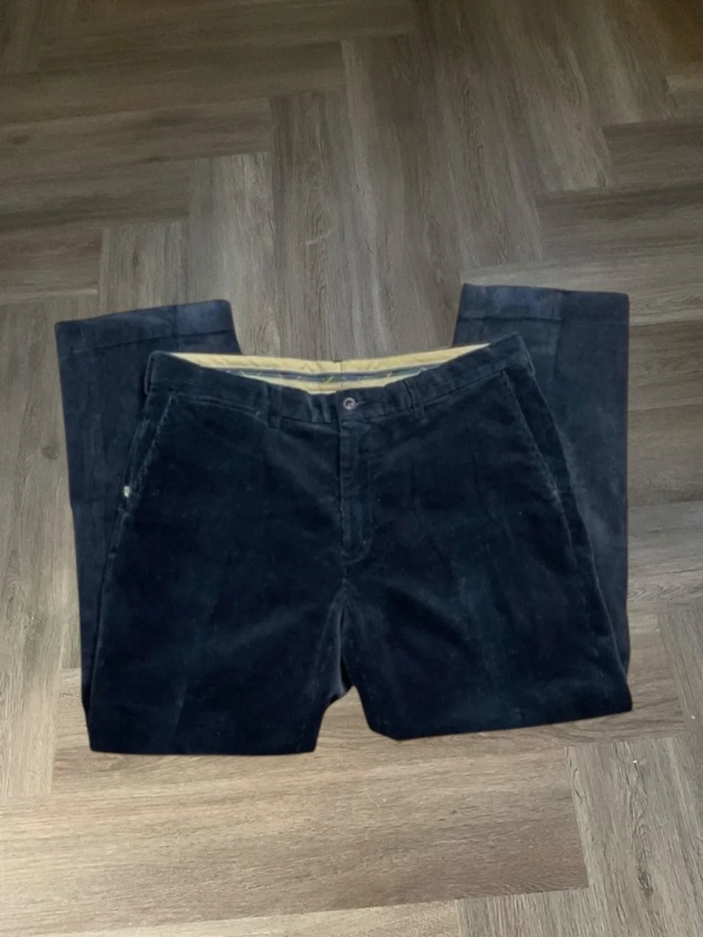 Vintage Polo Ralph Lauren‎ Preston Corduroy Pant Mens 36x29 Navy Blue Preppy